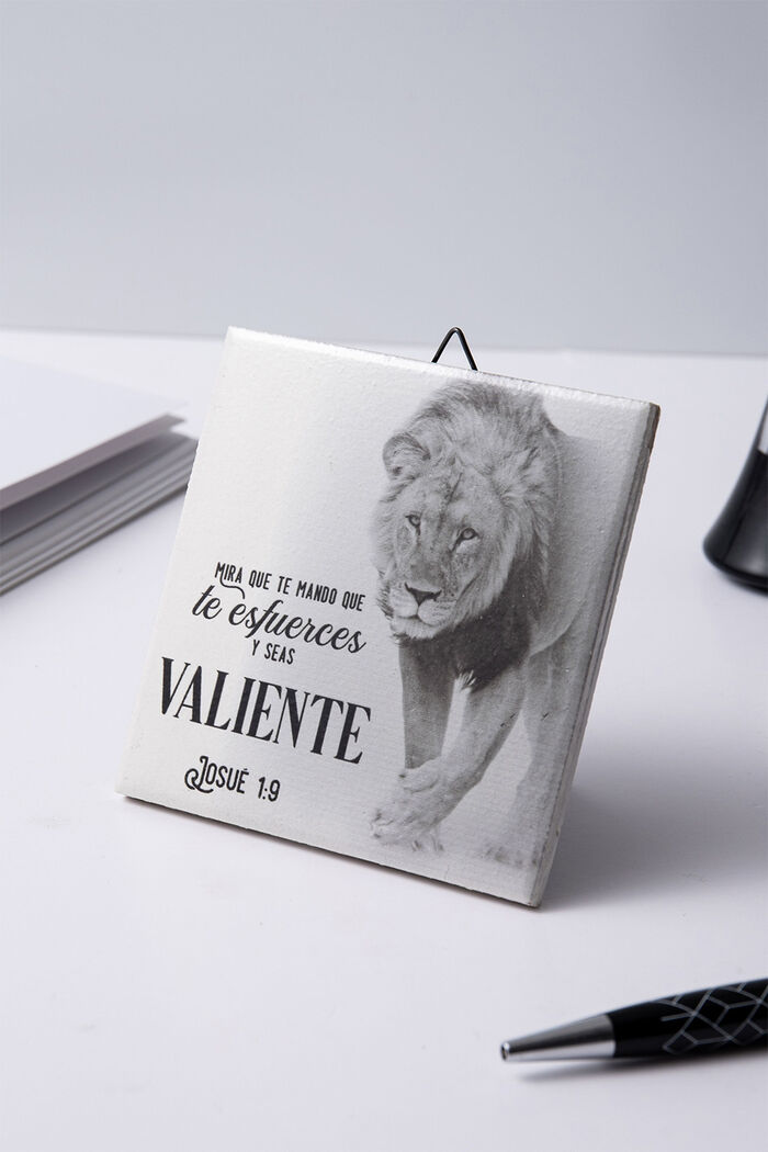 Josué 1:9 - Plaqué cerámico de escritorio