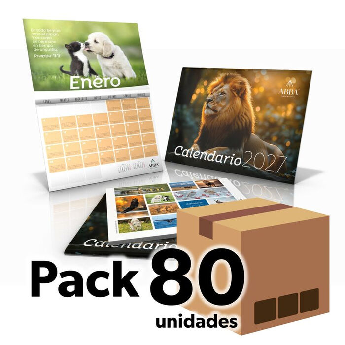 PAck 80 calendarios Abba 2027 Animales