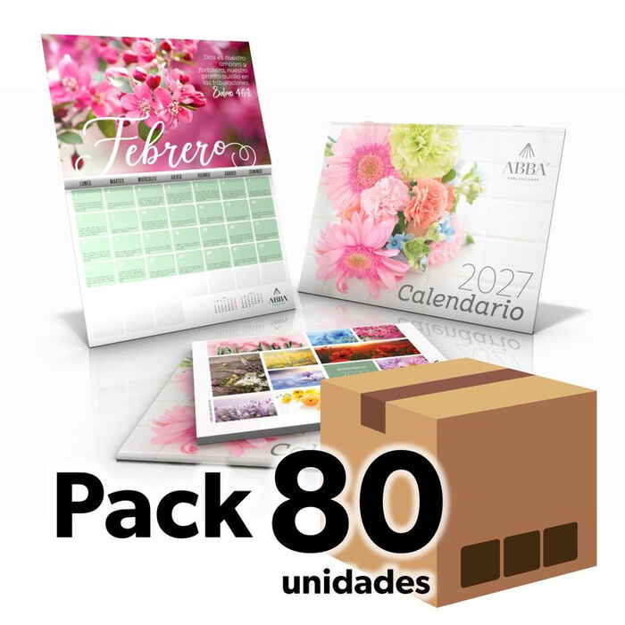 PAck 80 calendarios Abba 2027 Floral