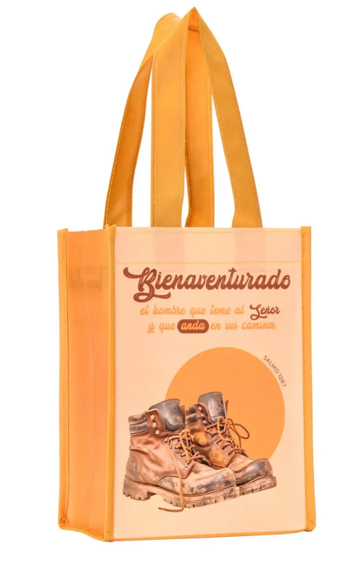 Bienaventurado el hombre que teme al Señor. Bolsa pequeña non woven a todo color. [723592077129]