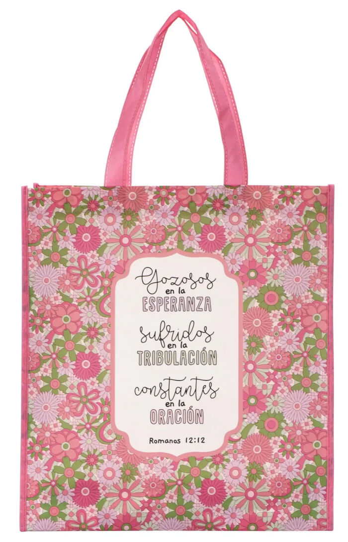 Gozosos en la esperanza. Bolsa Grande non woven a todo color.[723592077037]