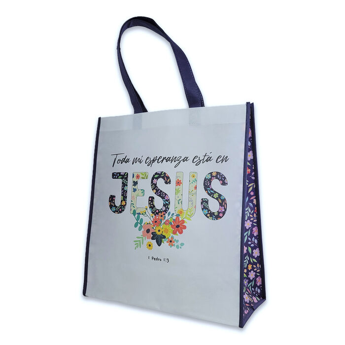 Toda mi esperanza está en Jesús. Bolsa Grande non woven a todo color. [723592077044]