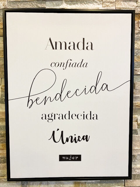 Amada... Cuadro colección elegante B&N marco negro. 60x45 cm