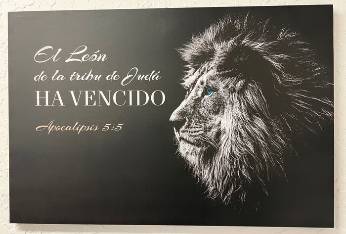 El león de la tribú de Judá -  Cuadro lienzo grande 60x90 cm
