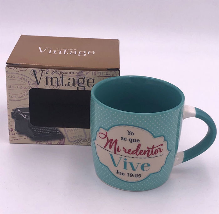 Taza Vintage: Yo sé que mi redentor vive