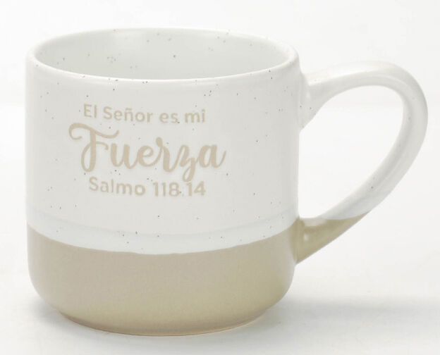 Taza: El Señor es mi fuerza - ACUARELA