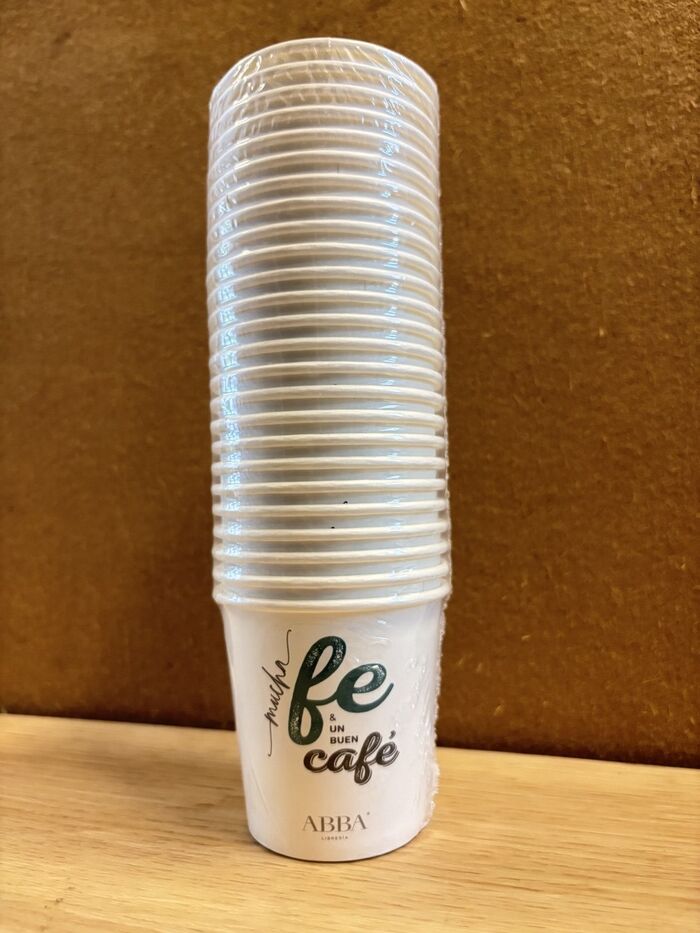 Pack 100 Vasos de papel 120 ml (4 oz) con tapa