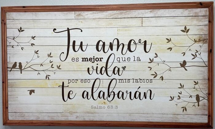 Tu amor es mejor. Cuadro lienzo grande 70x120cm