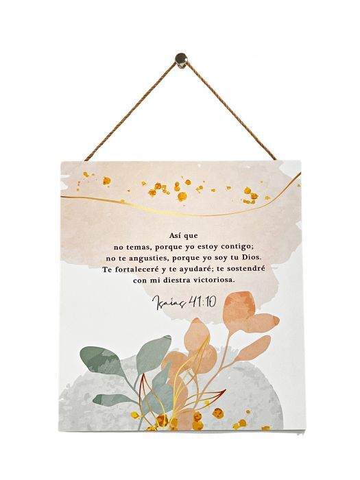 Así que no temas. Cuadro de madera con cordel