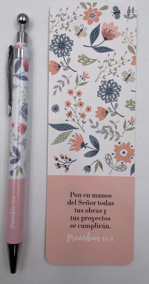 Pon en manos del Señor. Punto de libro + bolígrafo 