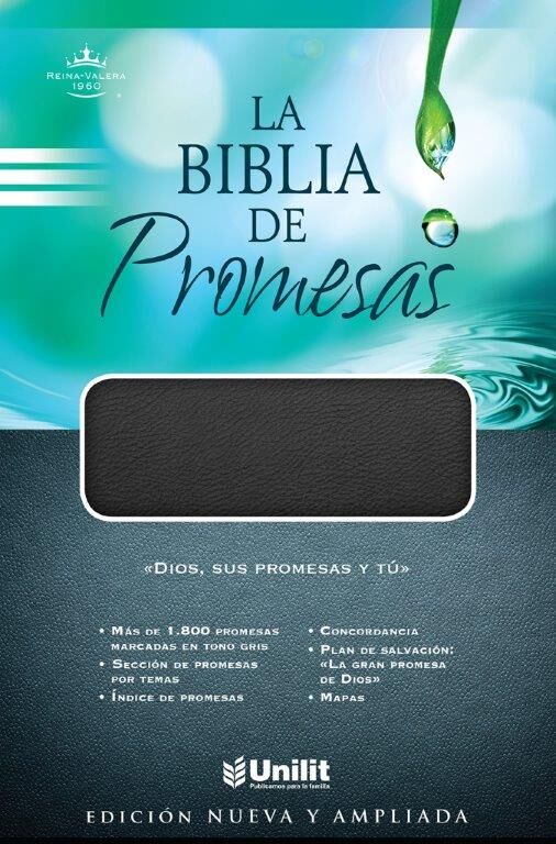 Biblia de promesas RVR60 piel especial Negro