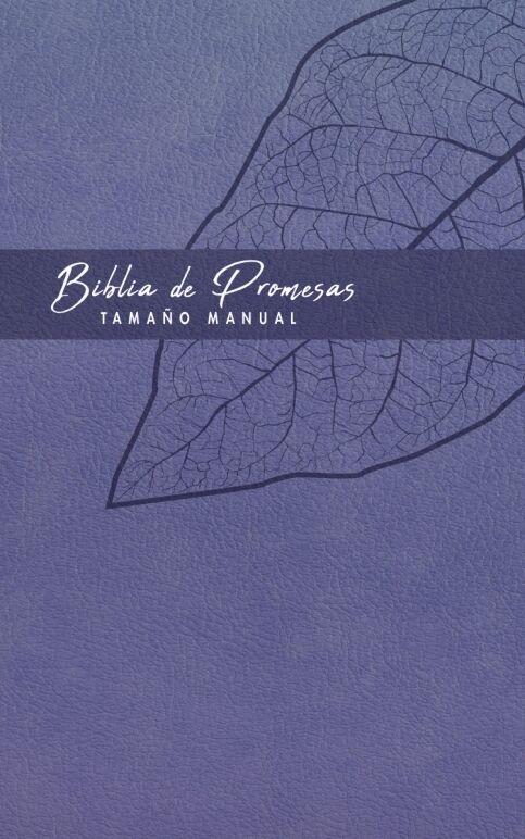 Biblia RVR60 de promesas Letra Grande tamaño manual i/piel lila lavanda