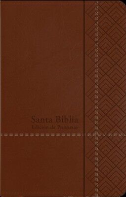 Biblia de Promesas RVR60 Tamaño manual Letra grande i/piel marrón