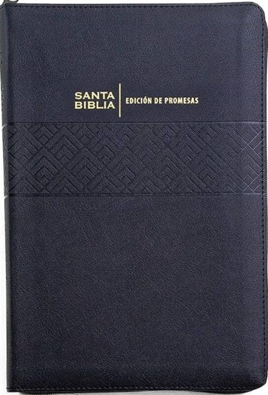 Biblia RVR 1960 de Promesas Letra Gigante i/piel Negro con Cierre