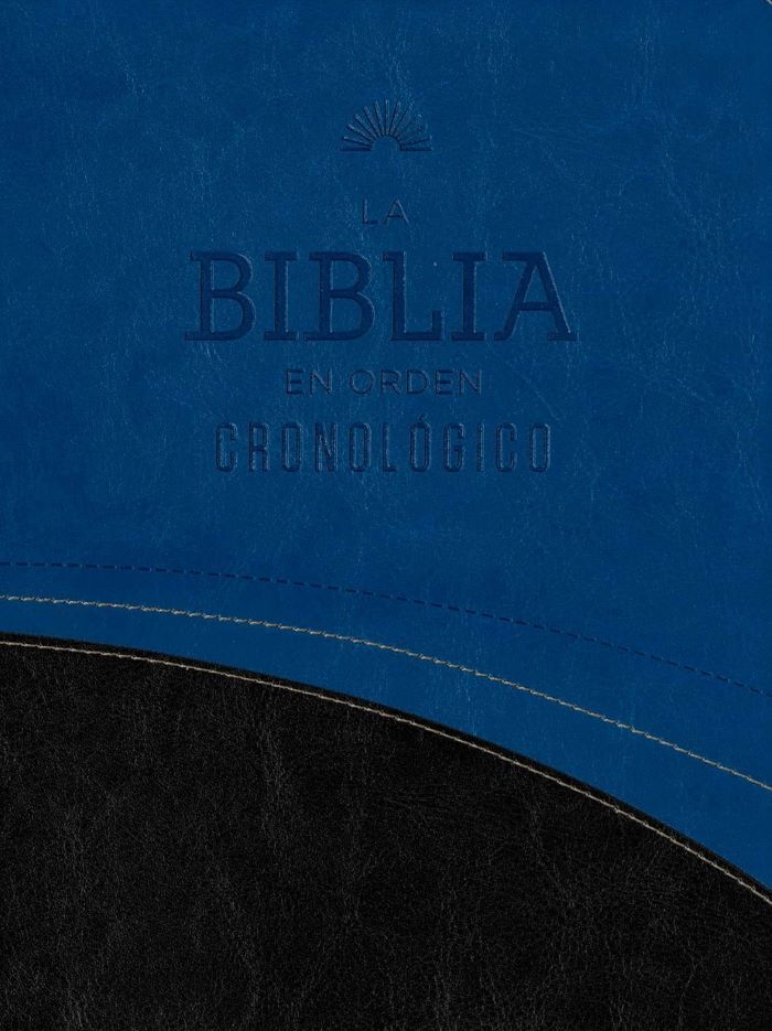 Biblia en orden cronológico RVR60 i/piel azul/negro