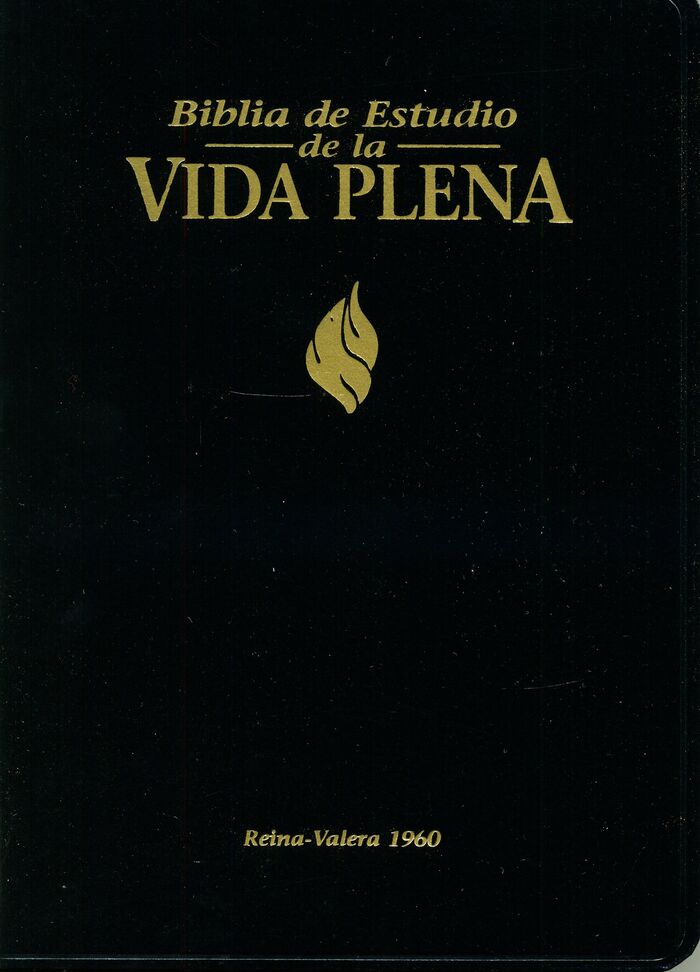 Biblia de estudio Vida Plena RVR60 Tapa Dura Negro con índice