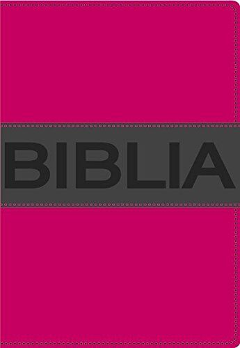 Biblia NVI Compacta Ultrafina i/piel Rosa/Gris Colección Contemporanea