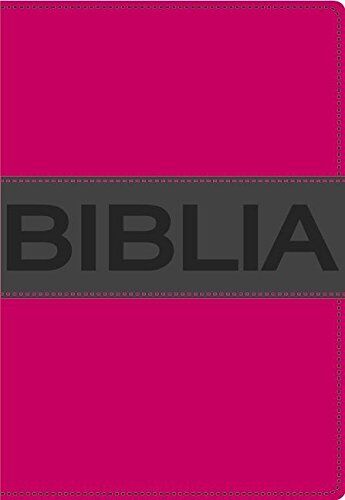 Biblia NVI Compacta Ultrafina i/piel Rosa/Gris Colección Contemporanea