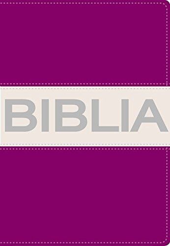 Biblia NVI Compacta Ultrafina i/piel Lila/Gris Colección Contemporanea