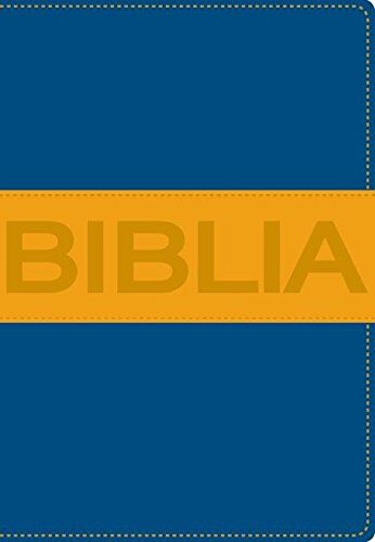 Biblia NVI Compacta Ultrafina i/piel Azul/Beige Colección Contemporanea