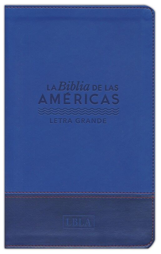 Biblia de las Américas Tamaño manual letra grande Piel italiana Azul