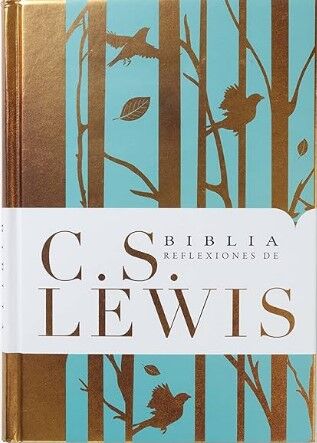 Biblia RVR con reflexiones de C.S.Lewis tapa dura turquesa/dorado