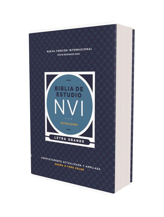 Biblia de Estudio NVI actualizada, Revisión 2022, Letra grande, Tapa Dura