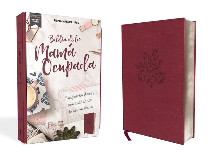 Biblia de la Mamá Ocupada RVR60 i/piel magenta