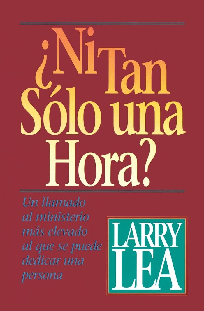 ¿Ni tan sólo una hora?