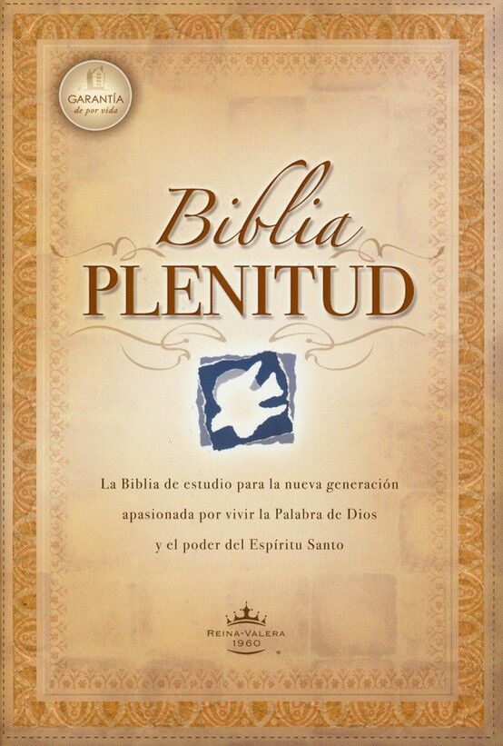 Biblia de estudio Plenitud RVR60 Tamaño Manual Tapa Rústica