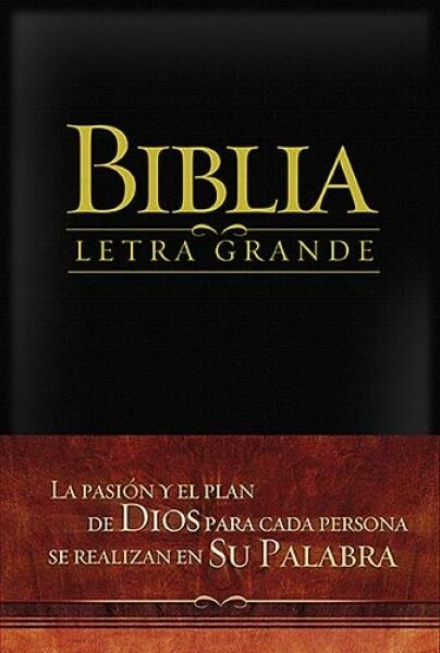 Biblia Letra Grande RV 1909, Piel especial, negra