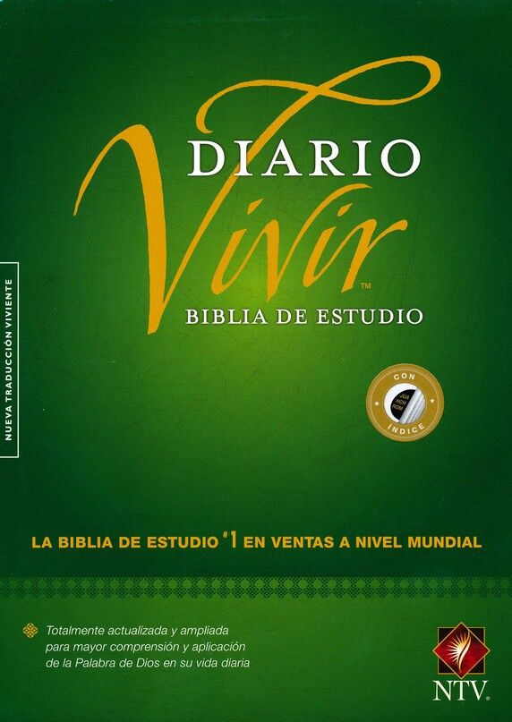 Biblia de estudio Diario Vivir NTV Tapa Dura con índice