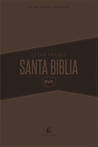 Biblia RVR77 Tamaño Manual Letra Grande piel italiana marrón
