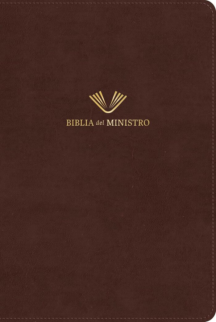 Biblia del ministro, edición ampliada, caoba piel fabricada RVR60