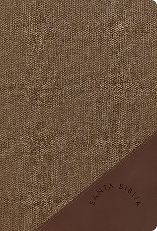 Biblia RVR60 letra grande tamaño manual, café duotono, símil piel