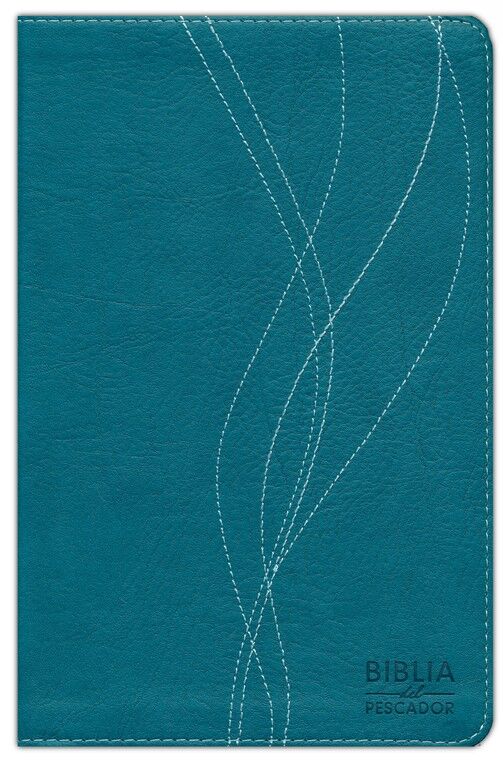Biblia del pescador RVR60 simil piel Azul petróleo