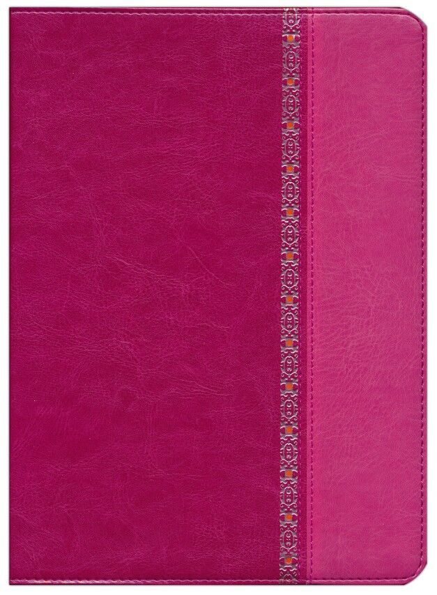 Biblia de Estudio Holman RVR60 Piel Italiana Fucsia/Rosa