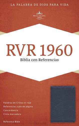 Biblia RVR60 Referencias Especiales Piel Italiana Azul zafiro