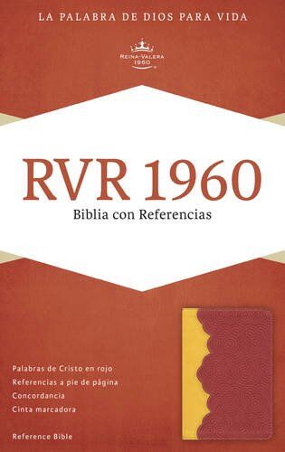 Biblia RVR60 Referencias Especiales Piel Italiana Ambar/rojo ladrillo