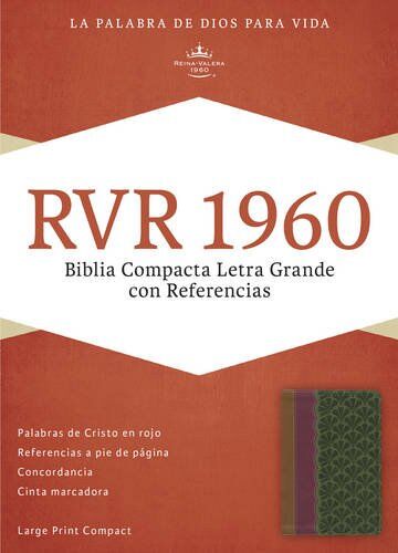Biblia RVR60 Compacta chocolate/ciruela/verde jade