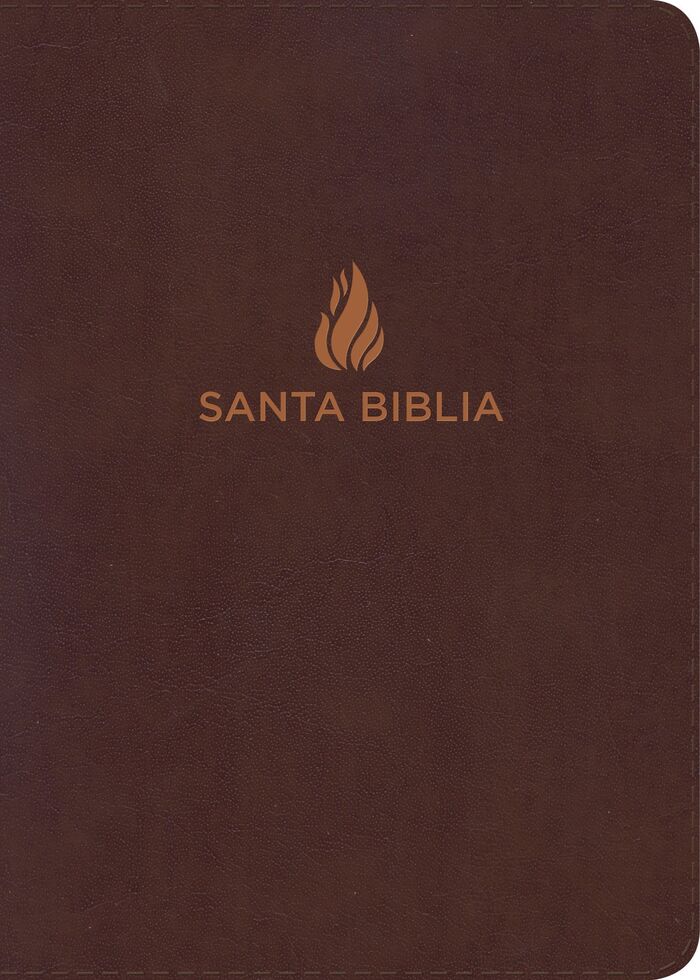 Biblia RVR60 Letra Gigante marrón, piel fabricada con índice