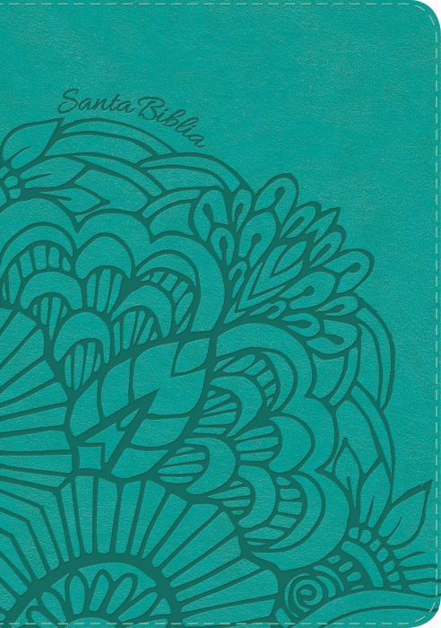 Biblia RVR60 Letra Grande Tamaño Manual aqua, símil piel