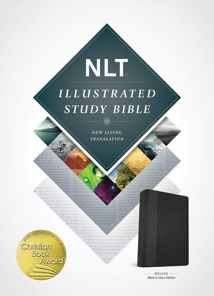 Illustrated Study Bible NLT, LeatherLike, Black/Onyx TuTone