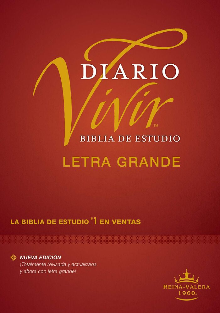 Biblia de estudio del diario vivir RVR60, letra grande Tapa Dura