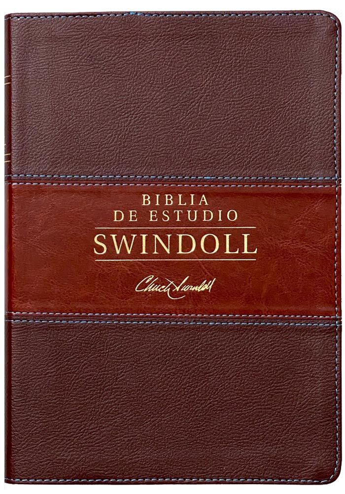 Biblia de estudio Swindoll NTV i/piel café/café