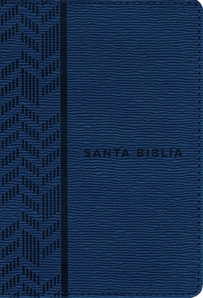 Biblia NTV edición compacta i/piel azul oscuro