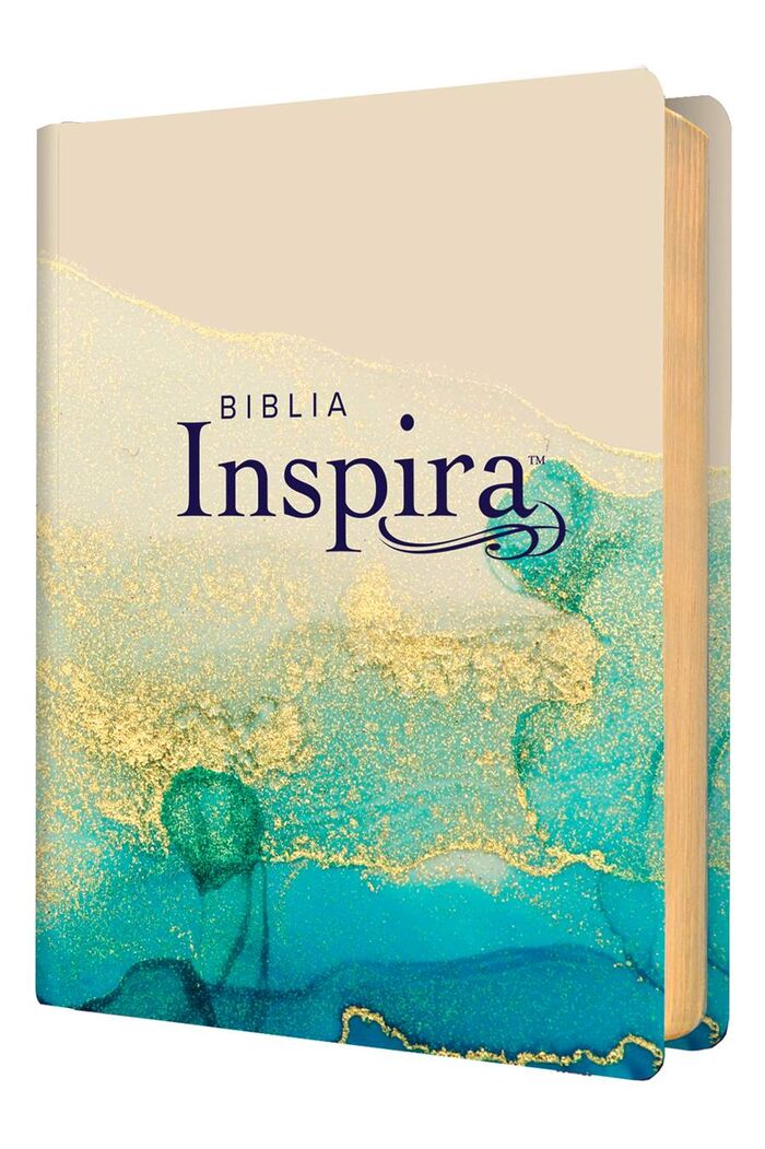 Biblia Inspira NTV Verde con motas de oro