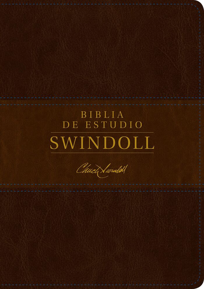 Biblia de estudio Swindoll NTV i/piel café/café con índice