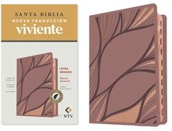 Santa Biblia NTV, Edición personal, letra grande i/piel rosa metálico con índice