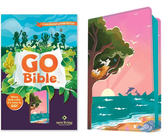 NLT GO Bible for Kids, LeatherLike, Beach Sunrise